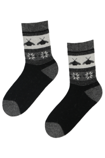 MAYA black warm angora wool socks | BestSockDrawer.com
