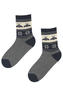 MAYA dark blue warm angora wool socks | BestSockDrawer.com
