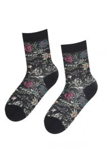 MIINA women's black merino wool socks | BestSockDrawer.com