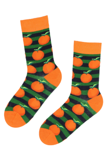 NARANJA orange striped cotton socks | BestSockDrawer.com