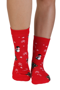 NOELLA red Christmas socks for women | BestSockDrawer.com