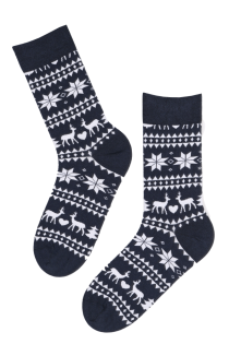 NORTH POLE blue cotton socks for men | BestSockDrawer.com