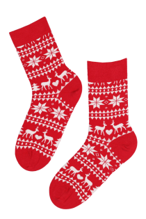 NORTH POLE red cotton socks for women | BestSockDrawer.com