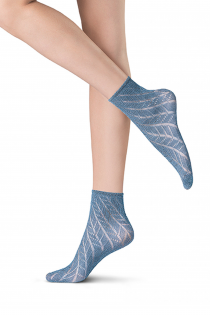 Oroblu METAL blue sparkling socks | BestSockDrawer.com