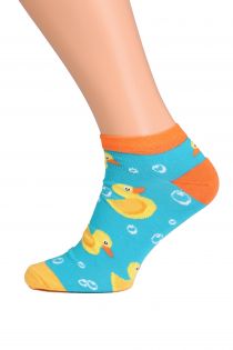PARDIRALLI blue and orange low-cut cotton socks | BestSockDrawer.com