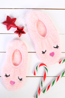 PUFFY light pink home slippers for women | BestSockDrawer.com