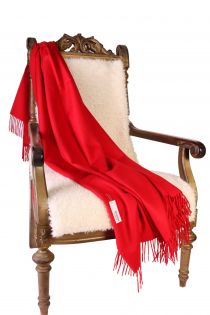 Bright red alpaca wool plaid | BestSockDrawer.com