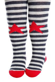 RASMUS grey striped tights for babies | BestSockDrawer.com