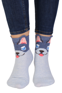 REX blue socks for a dog lover | BestSockDrawer.com