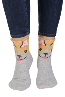 REX light grey socks for a dog lover | BestSockDrawer.com