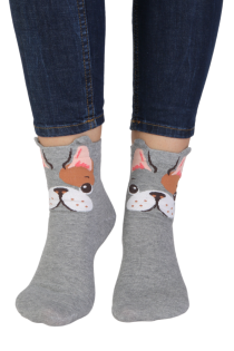 REX grey socks for a dog lover | BestSockDrawer.com