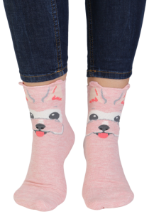 REX pink socks for a dog lover | BestSockDrawer.com