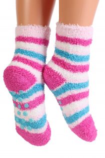 RONJA cozy pink home socks for kids | BestSockDrawer.com