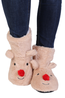 RUDOLPH light brown soft slippers | BestSockDrawer.com