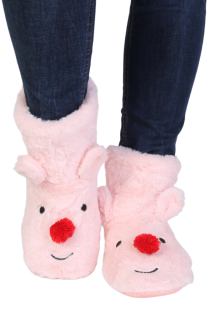 RUDOLPH light pink soft slippers | BestSockDrawer.com