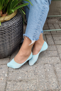 RUN mint blue footies for women | BestSockDrawer.com