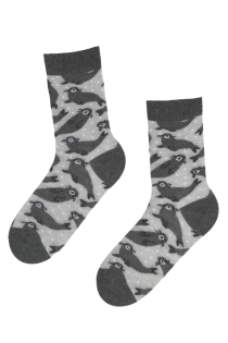 WINTER SEAL grey angora wool socks | BestSockDrawer.com