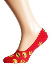 SMILEY red cotton liners | BestSockDrawer.com