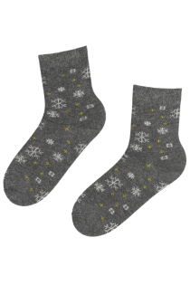 SNOWY grey wool socks | BestSockDrawer.com