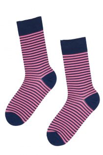 REINOLD stylish pink-purple striped suit socks | BestSockDrawer.com