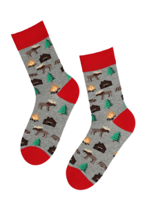 BART gray forest-themed socks for men | BestSockDrawer.com