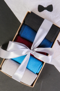 OLEV gift box with 5 pairs of silver thread socks | BestSockDrawer.com