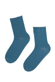 OLEV turquoise silver thread antibacterial socks for men | BestSockDrawer.com