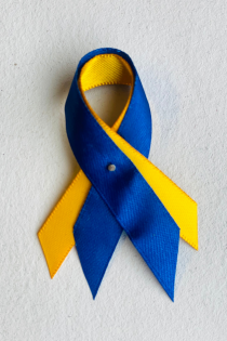 Ribbon in UKRAINE colours to support Ukraine | BestSockDrawer.com