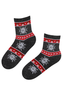 COMET black sparkly Christmas socks for women | BestSockDrawer.com