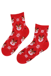 COMET red sparkly Christmas socks for women | BestSockDrawer.com