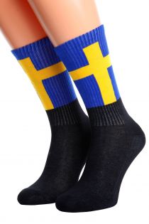 SWEDEN flag socks for men and women | BestSockDrawer.com