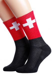 SWITZERLAND flag socks for men and women | BestSockDrawer.com
