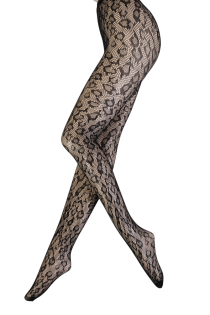 TEMPTATION black leopard print fishnet tights | BestSockDrawer.com