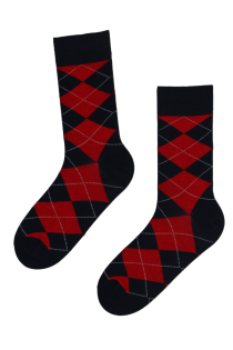 TUESDAY cotton socks with rhombus pattern for men | BestSockDrawer.com