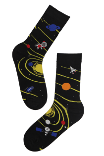 SPACED OUT cotton space-themed socks | BestSockDrawer.com