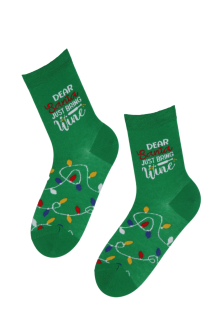 BRINGWINE green Christmas socks for women | BestSockDrawer.com