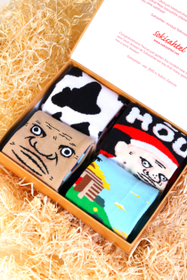 THE OLD MAN cartoon gift box with 4 pairs of socks | BestSockDrawer.com
