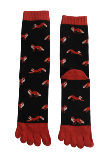 FOX black toe socks with foxes | BestSockDrawer.com