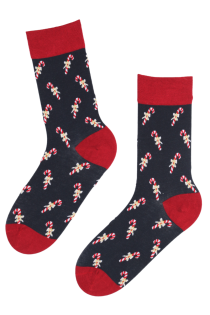 WINTERTIME cotton socks with Christmas candies | BestSockDrawer.com