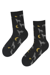 WOLFSTAR merino wool socks with wolves | BestSockDrawer.com