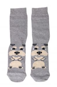 PUPPY grey cotton socks for dog lovers | BestSockDrawer.com