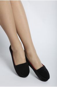 VELVET black slippers | BestSockDrawer.com
