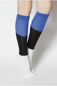 EESTI women's cotton knee-highs in the colours of the Estonian flag | BestSockDrawer.com