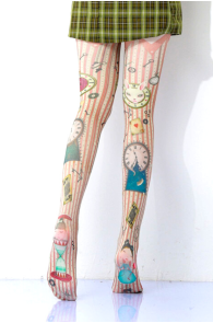 AVRIL tights with a fairy-tale print pattern | BestSockDrawer.com