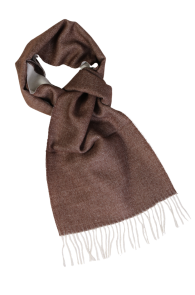 Alpaca wool brown double sided scarf | BestSockDrawer.com