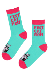 BEST CAT MOM cotton socks with cats | BestSockDrawer.com