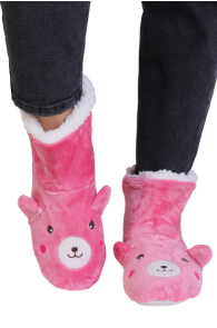 BONNIE pink animal face slippers | BestSockDrawer.com