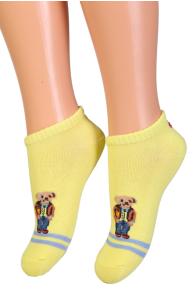 BO yellow bear socks for children | BestSockDrawer.com