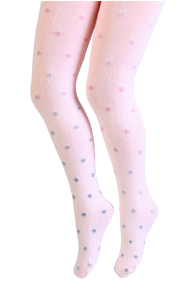 CAMILY pink tights with dots for children | BestSockDrawer.com