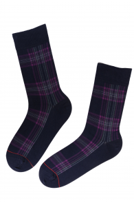 CARL men's Dress Socks with purple stripes | BestSockDrawer.com